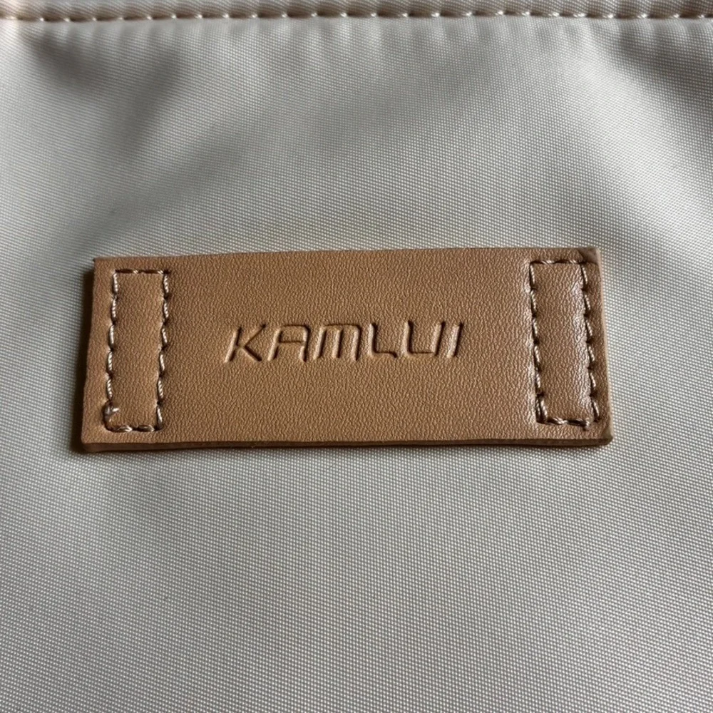 Messenger Bag Laptop Computer Briefcase‎ 16x11 Padded Ivory Tan Faux Leather
